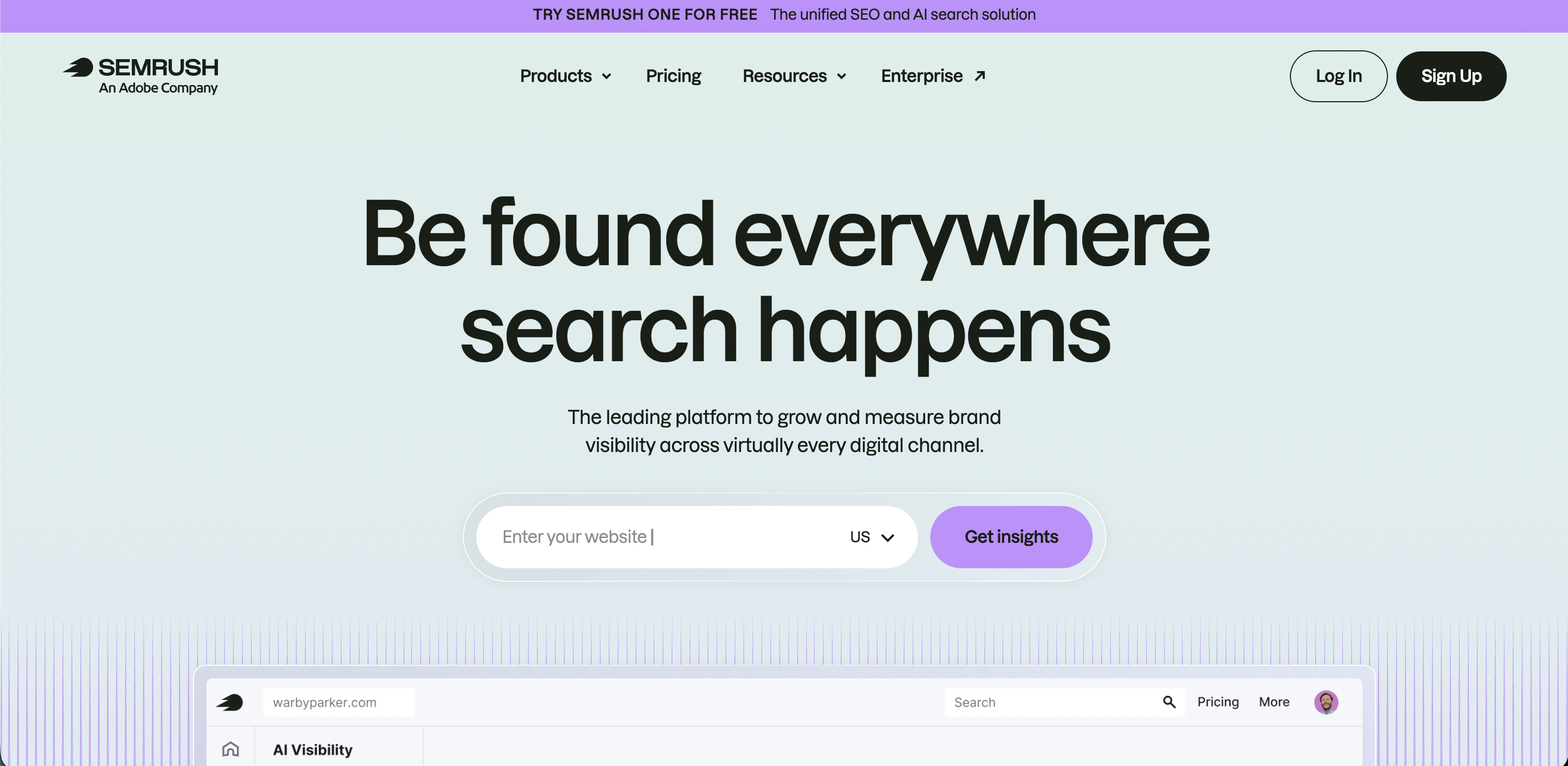 Screenshot placeholder: Semrush dashboard