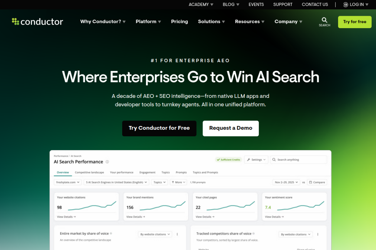 Screenshot placeholder: Conductor dashboard