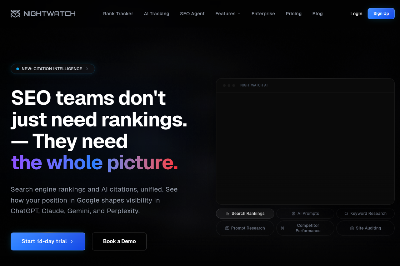 Screenshot placeholder: Nightwatch dashboard